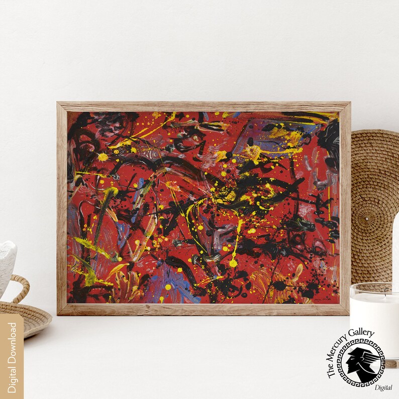 Jackson Pollock Exhibition Poster Supreme Quality Print Etsy