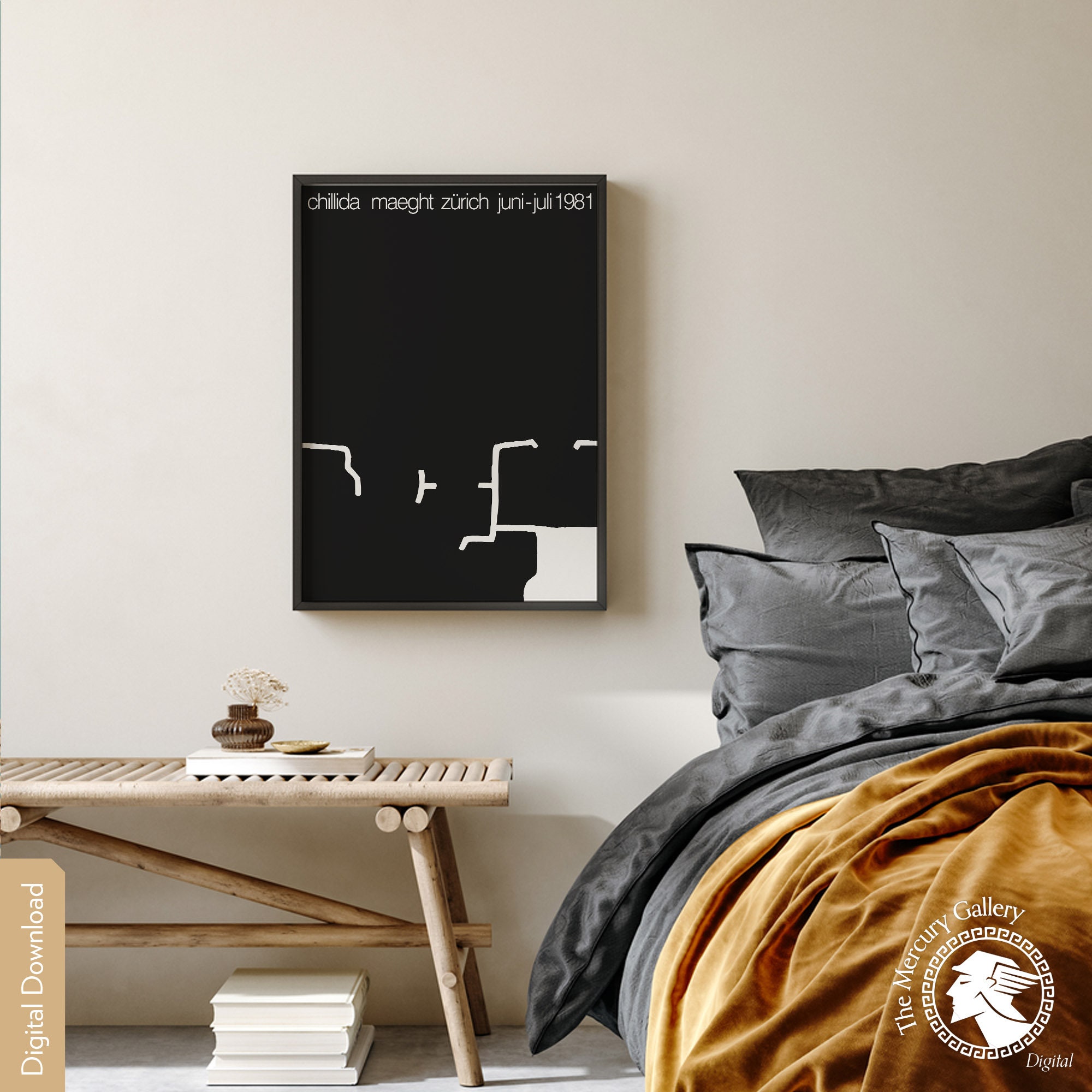チリーダ展ポスター（白黒アート）（デジタルダウンロード） - Etsy 日本