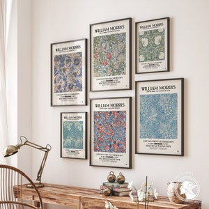 William Morris Set of 6, Gallery Wall Set, Art Nouveau Print, William ...