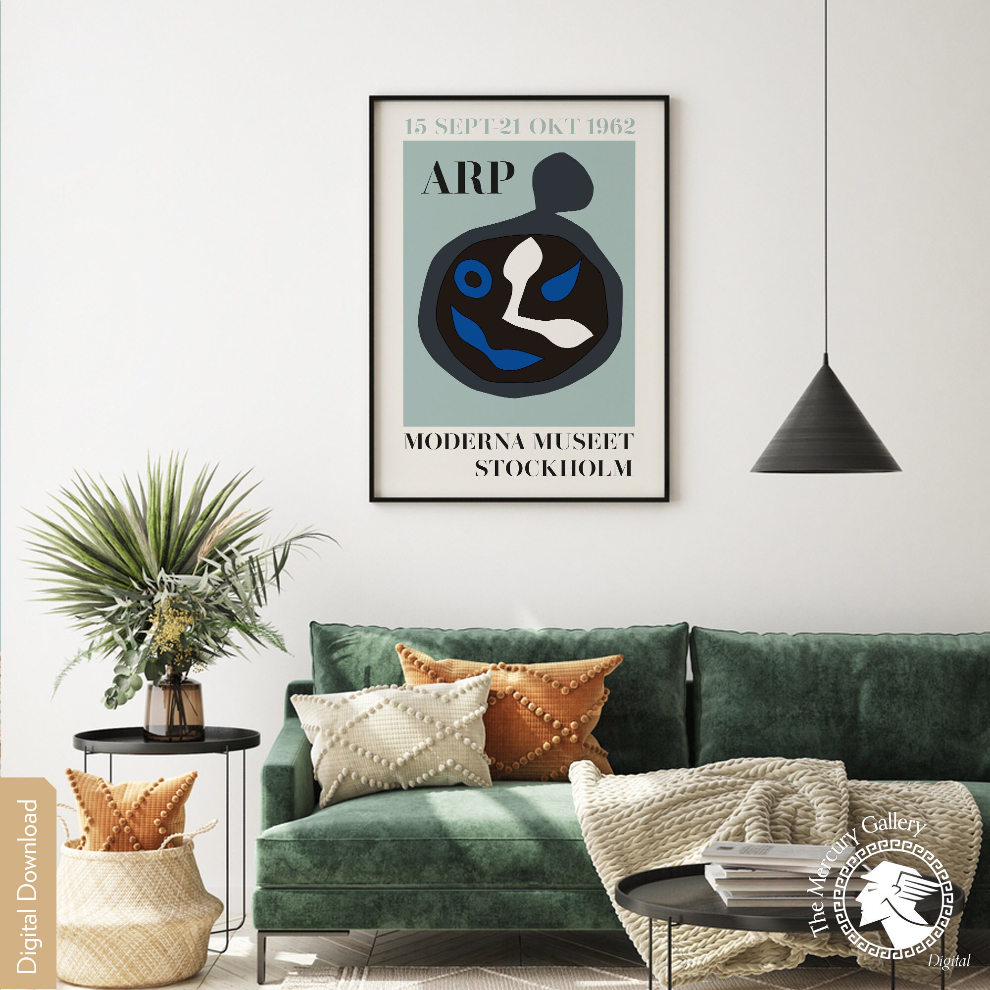 Moderna Museet Stockholm Exhibition Poster, Vintage Wall Art, Wall
