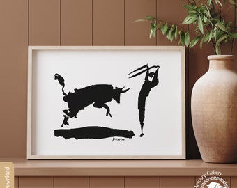 Pablo Picasso, Bullfight III, Printable Wall Art, Exhibition Poster, Fine Reproduction, Wall Gallery, Instant Download