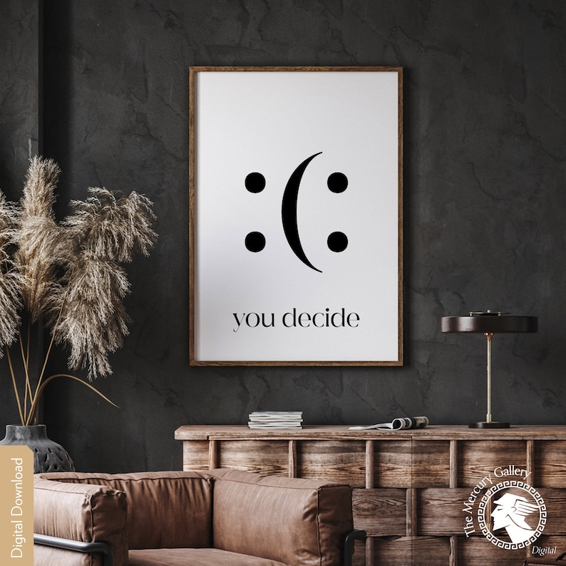 Du bestämmer Smiley Face-tryck, Hemmakontorsinredning (digital nedladdning) bild 1