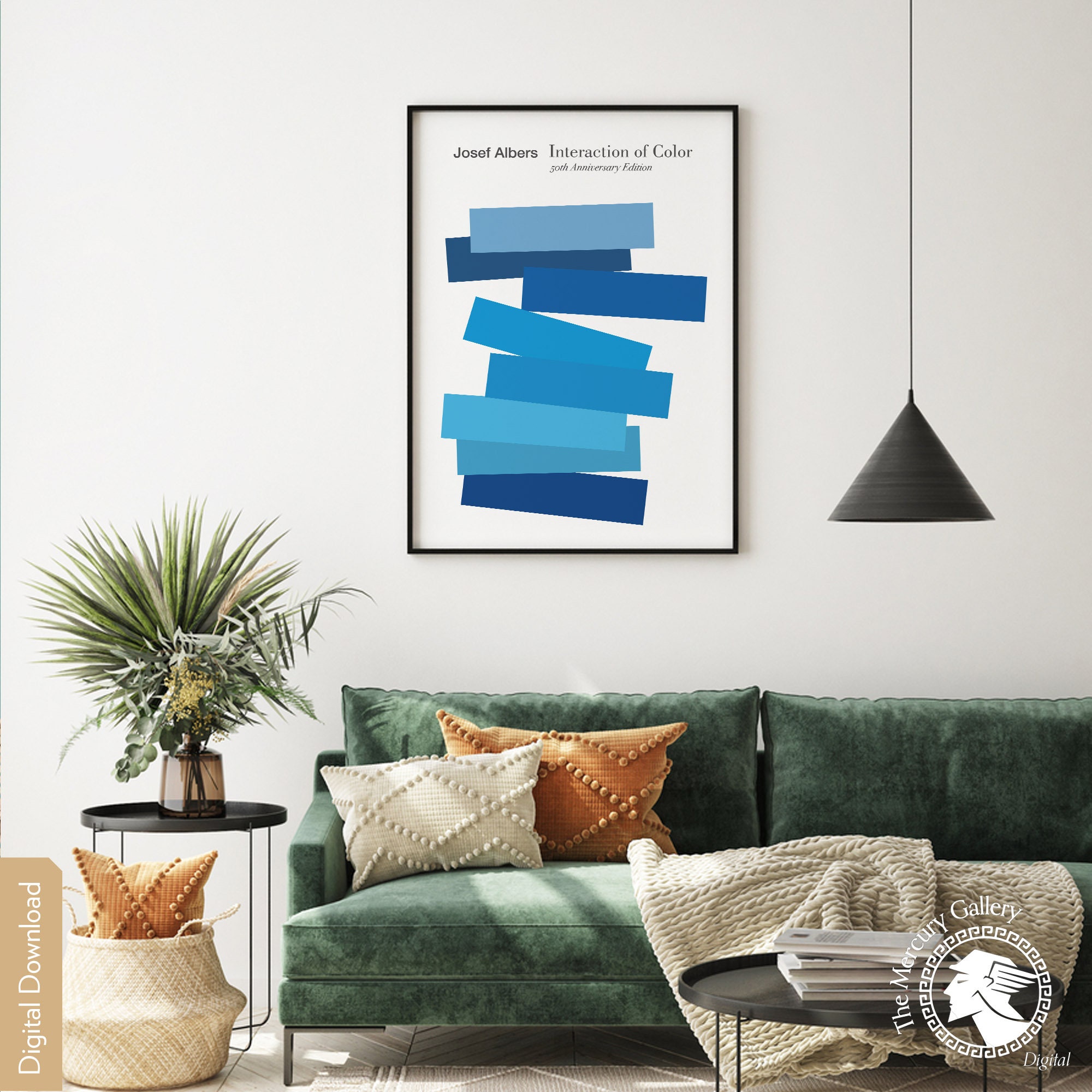 Josef Albers 'interaction of Color' Exhibition Poster, Blue Hues