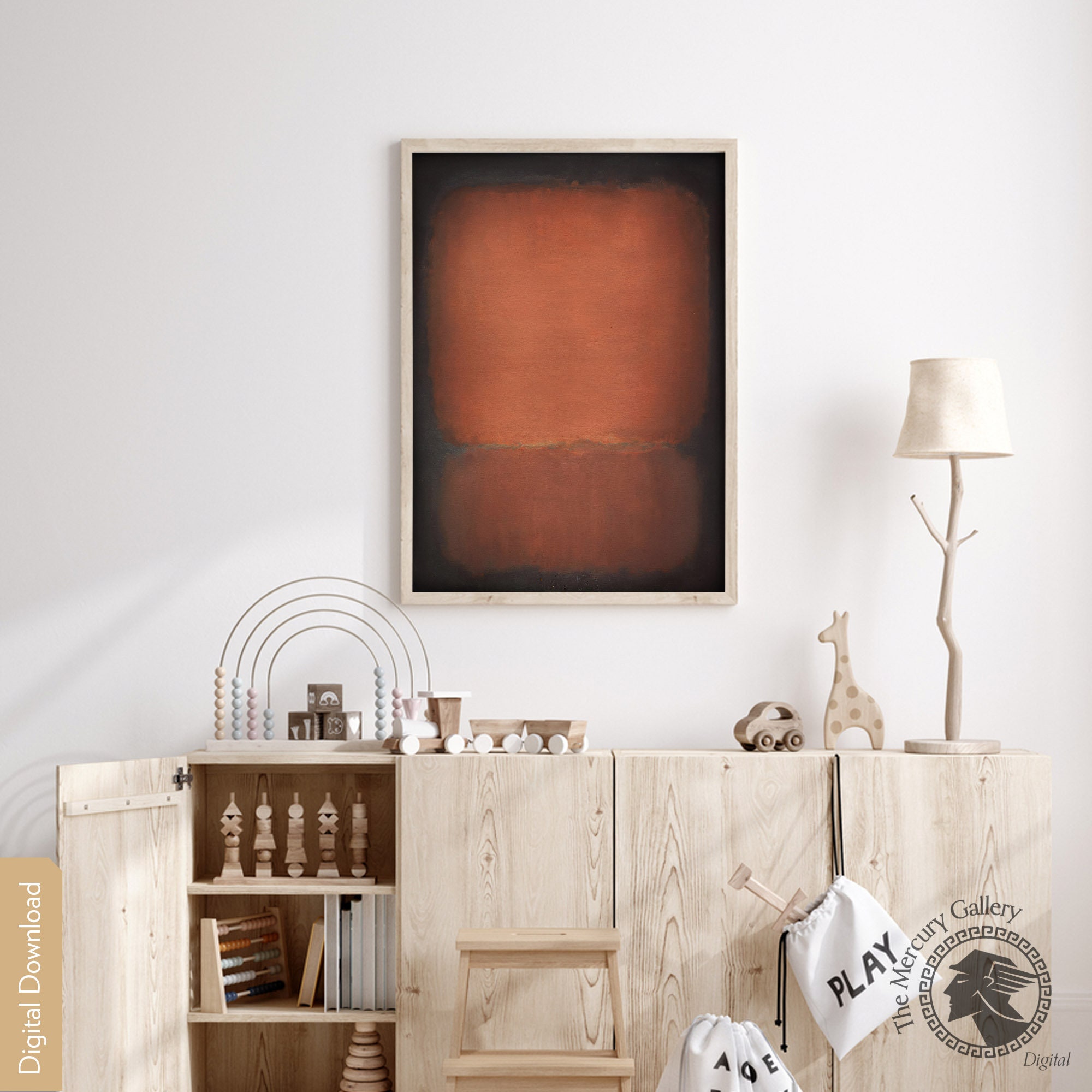Mark Rothko Poster Print, Brown and Black Wall Art, A Exhibition Print ...