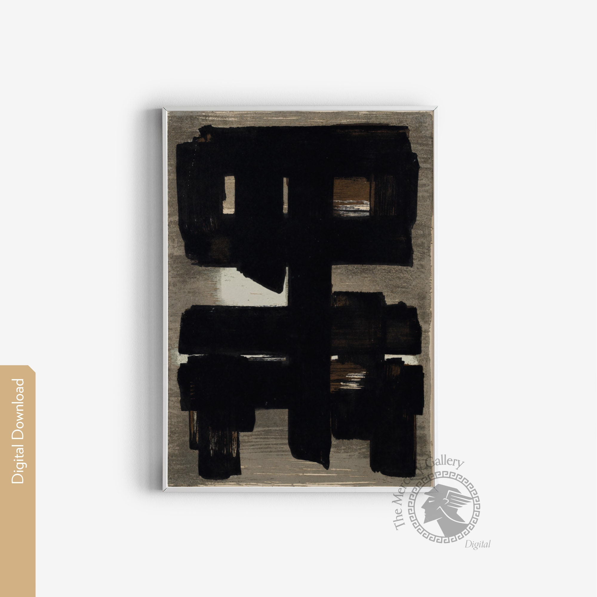 Soulages Abstract Art Print, Exhibition Poster (digital Download) - Etsy