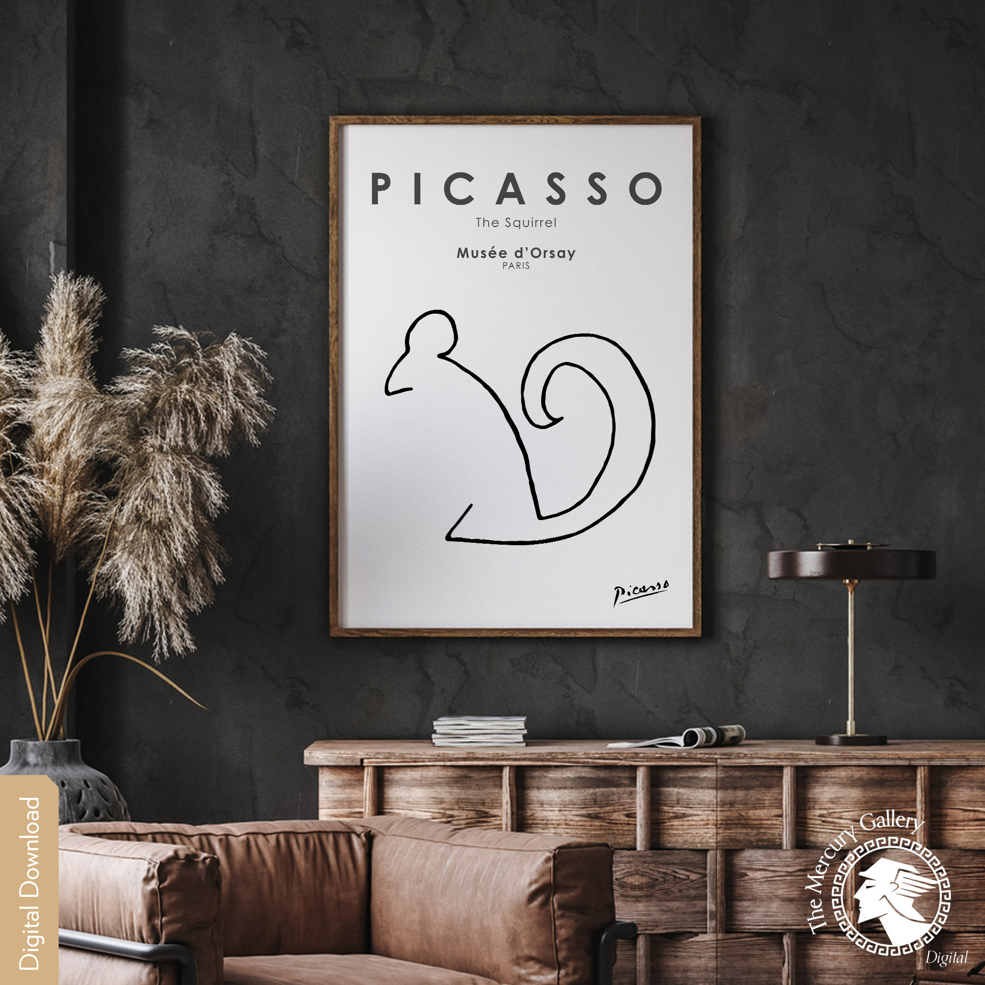 Picasso Line Art Print Set of 6, Minimalist Gallery Wall (digital