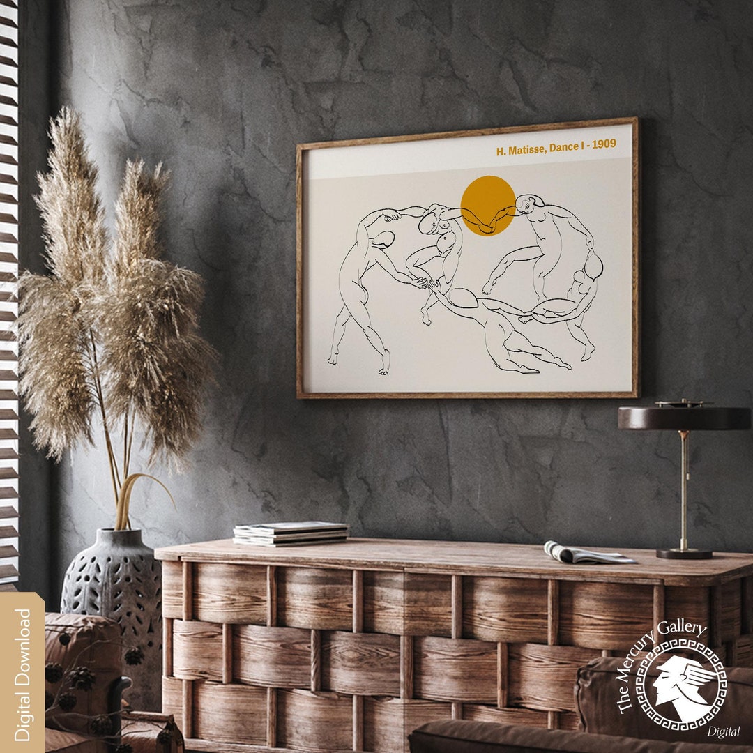 Matisse the Dance Exhibition Poster, Line Drawing Art Print