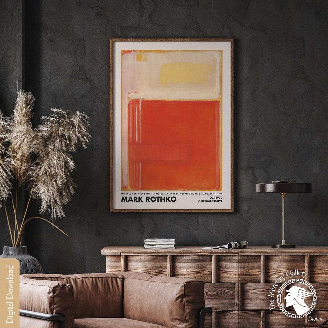 Mark Rothko Art Print, Mid Century Modern Abstract (digital