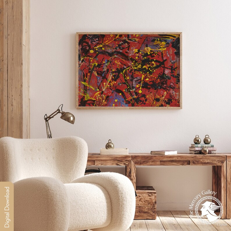 Jackson Pollock Exhibition Poster Supreme Quality Print Etsy