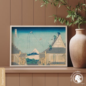 Hokusai Art Print, Thirty-six Views of Mount Fuji, Japan Wall Art, Hokusai Wall Art, Japanese Art Print, Japanese Decor, DIGITAL DOWNLOAD