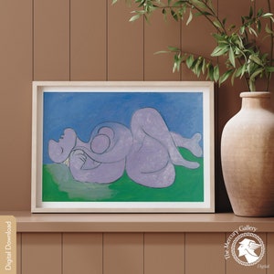 Pablo Picasso, 1932 La sieste Poster, Picasso Art Print, Museum of Modern Art, Exhibition Poster, Instant Download