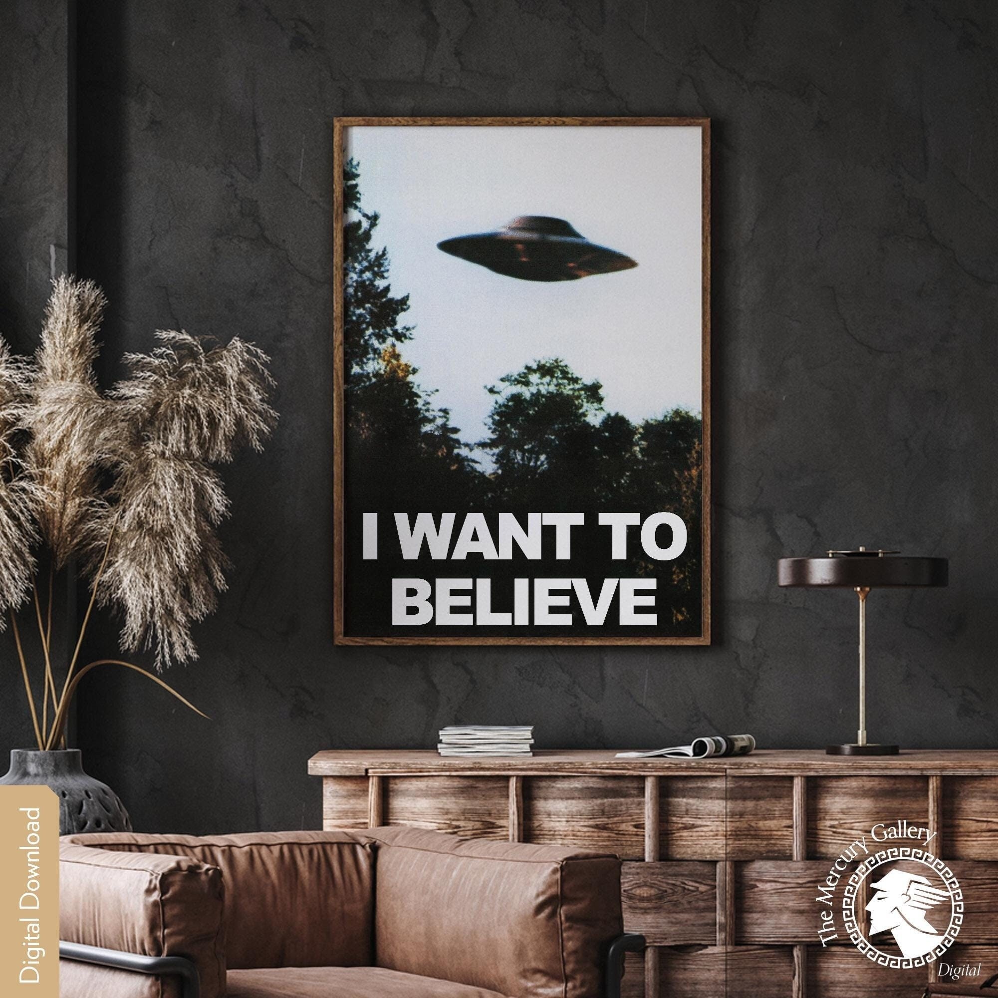 Empireposter, Poster X-Files Con Scritta: "I Want To Believe", Poster Cinematografico Con UFO, Su Carta, Multicolore, 91,5 X 61 X 0,14 Cm, 737540