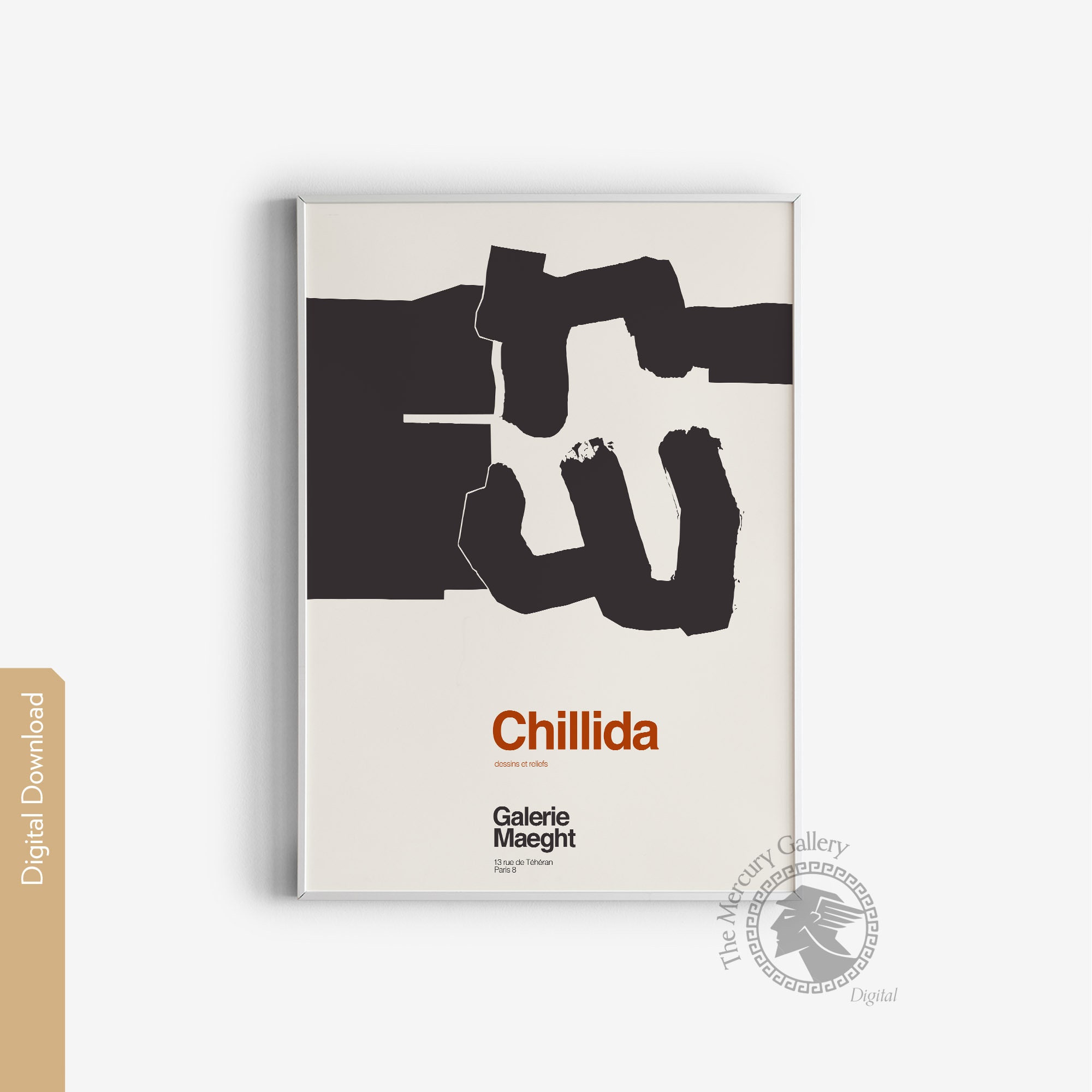 Eduardo Chillida Abstract Art Print, Galerie Maeght Exhibition