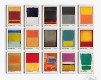 マーク・ロスコの抽象画、ヴィンテージ展覧会ポスター（48点デジタル