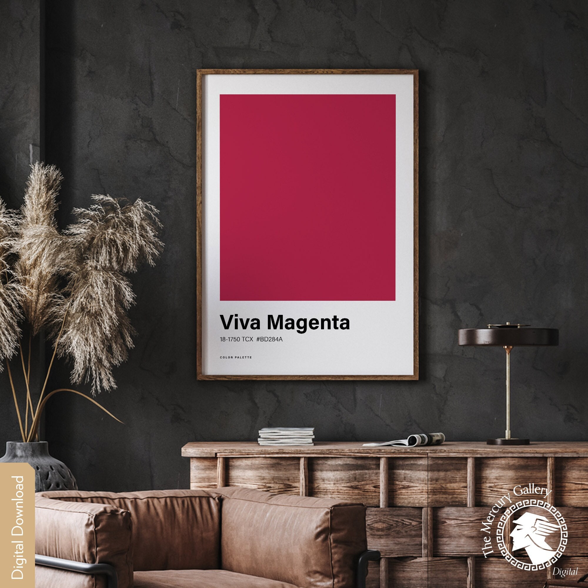 Viva Magenta Print, Color of the Year 2023, Modern Wall Art
