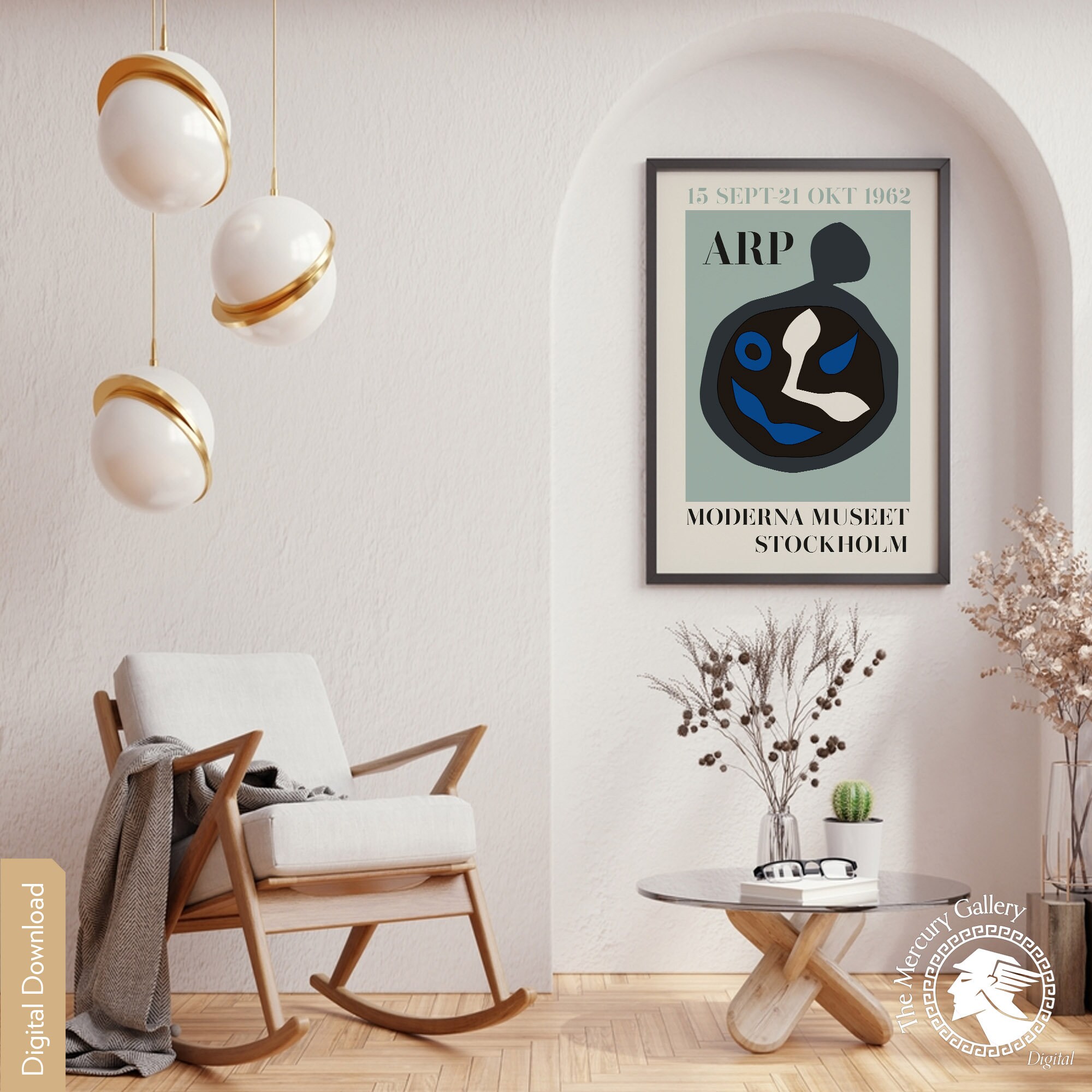 Moderna Museet Stockholm Exhibition Poster, Vintage Wall Art, Wall