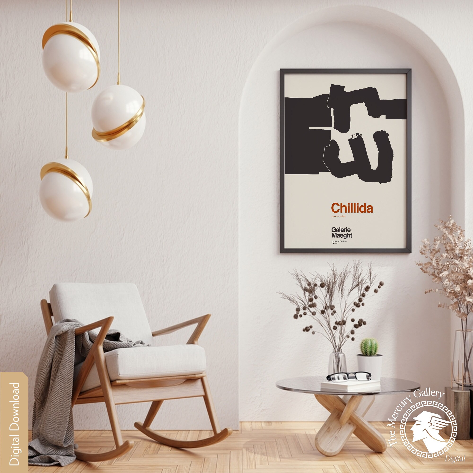 Eduardo Chillida Abstract Art Print, Galerie Maeght Exhibition