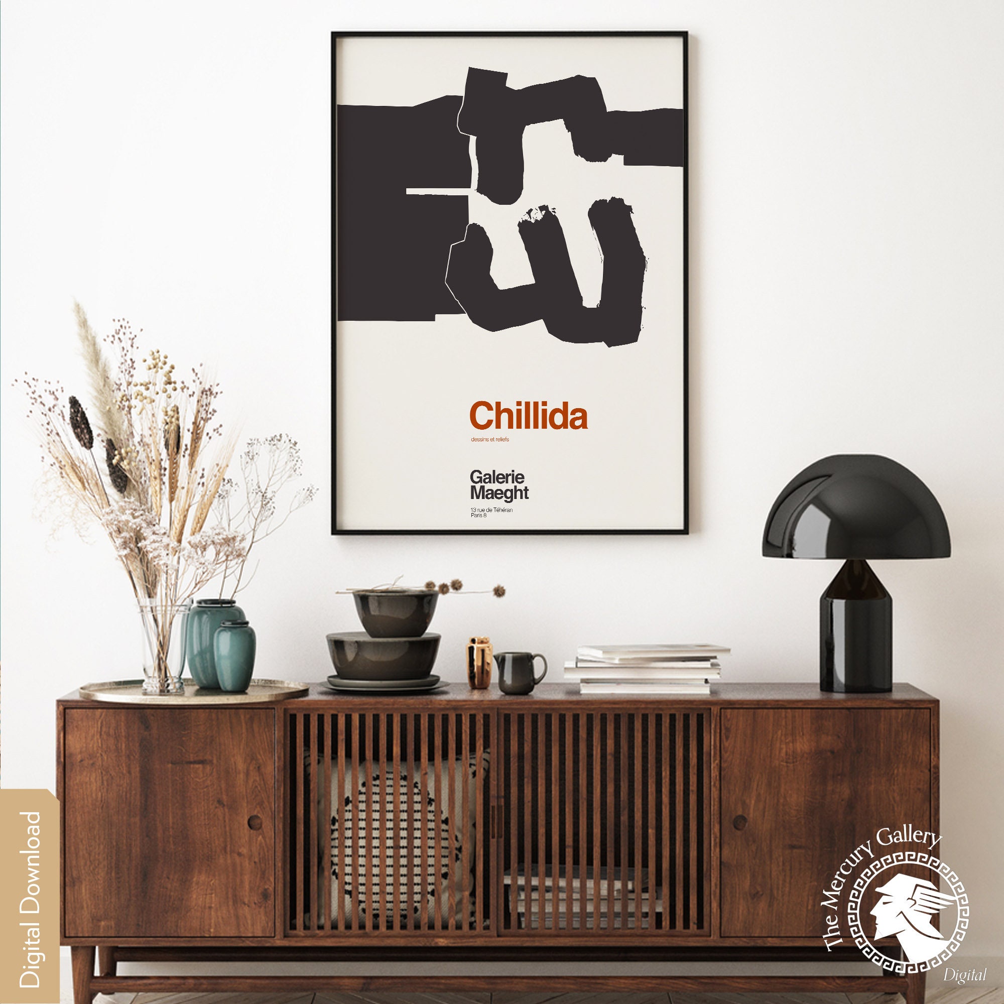 Eduardo Chillida Abstract Art Print, Galerie Maeght Exhibition