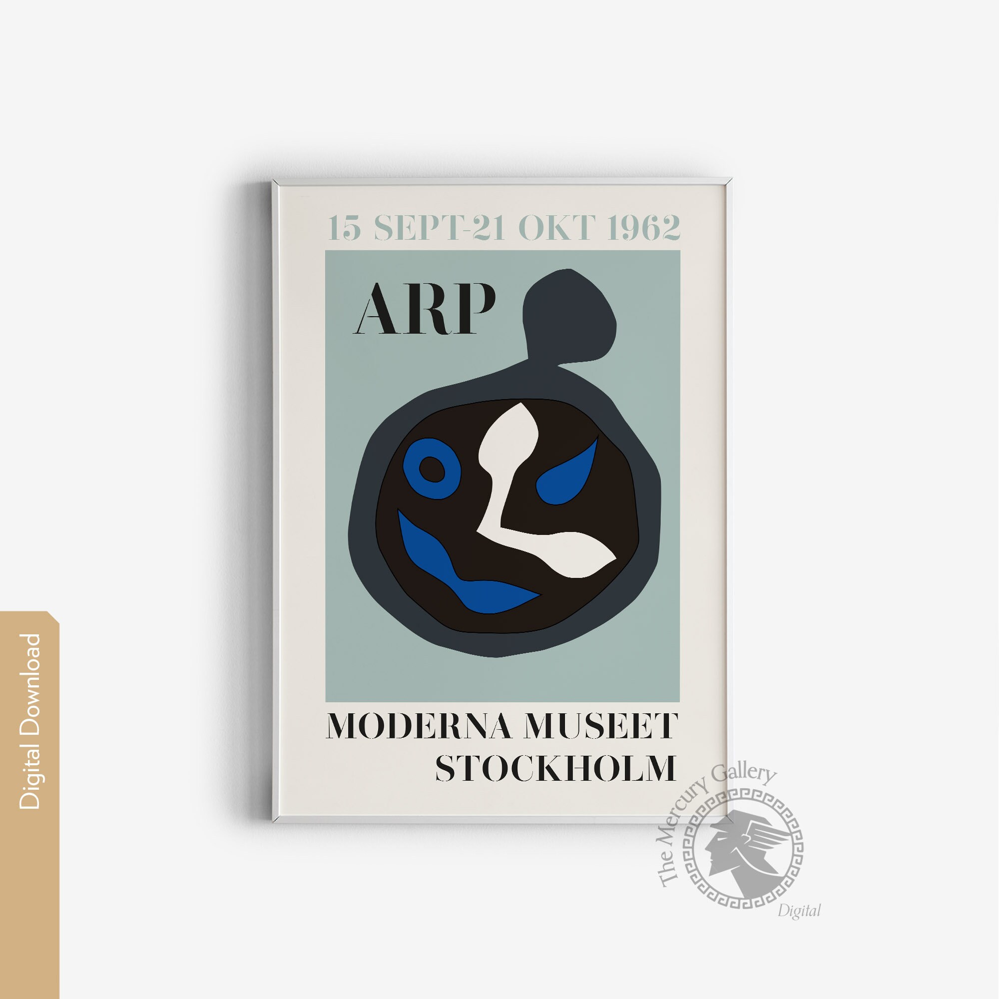 Moderna Museet Stockholm Exhibition Poster, Vintage Wall Art, Wall