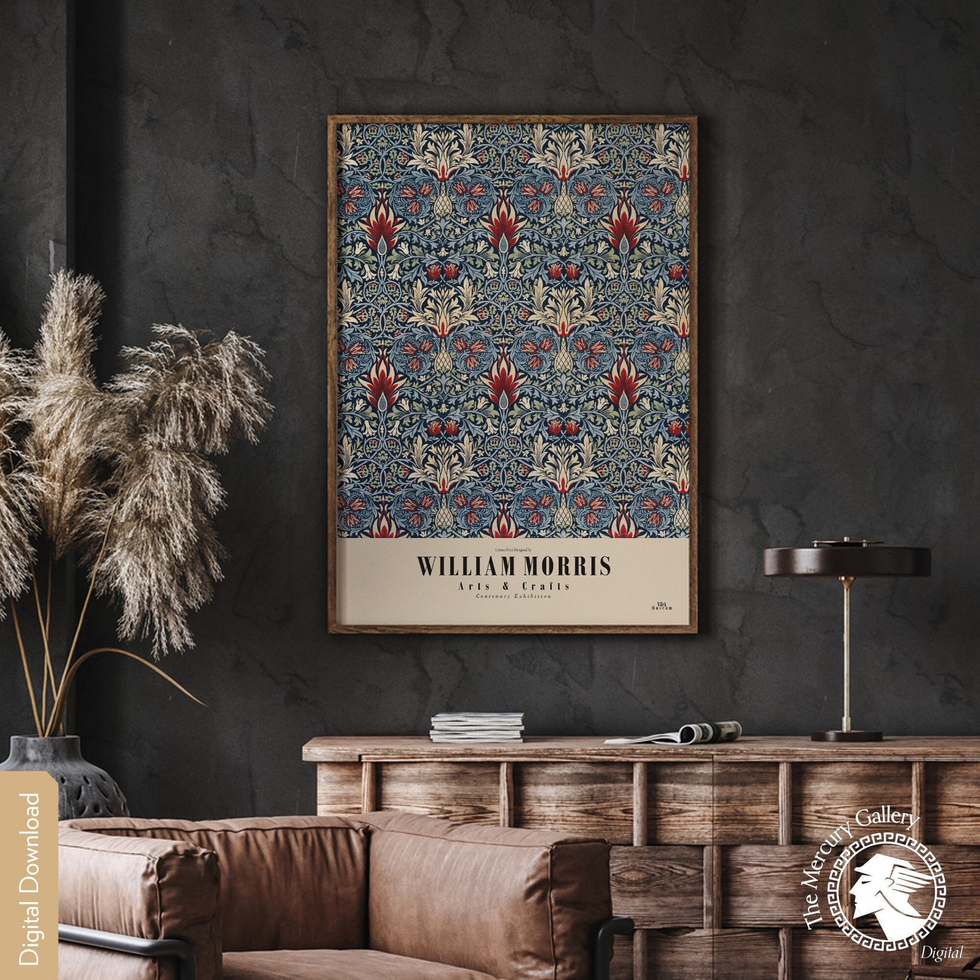 William Morris Strawberry Thief Poster, Kelmscott Garden Print