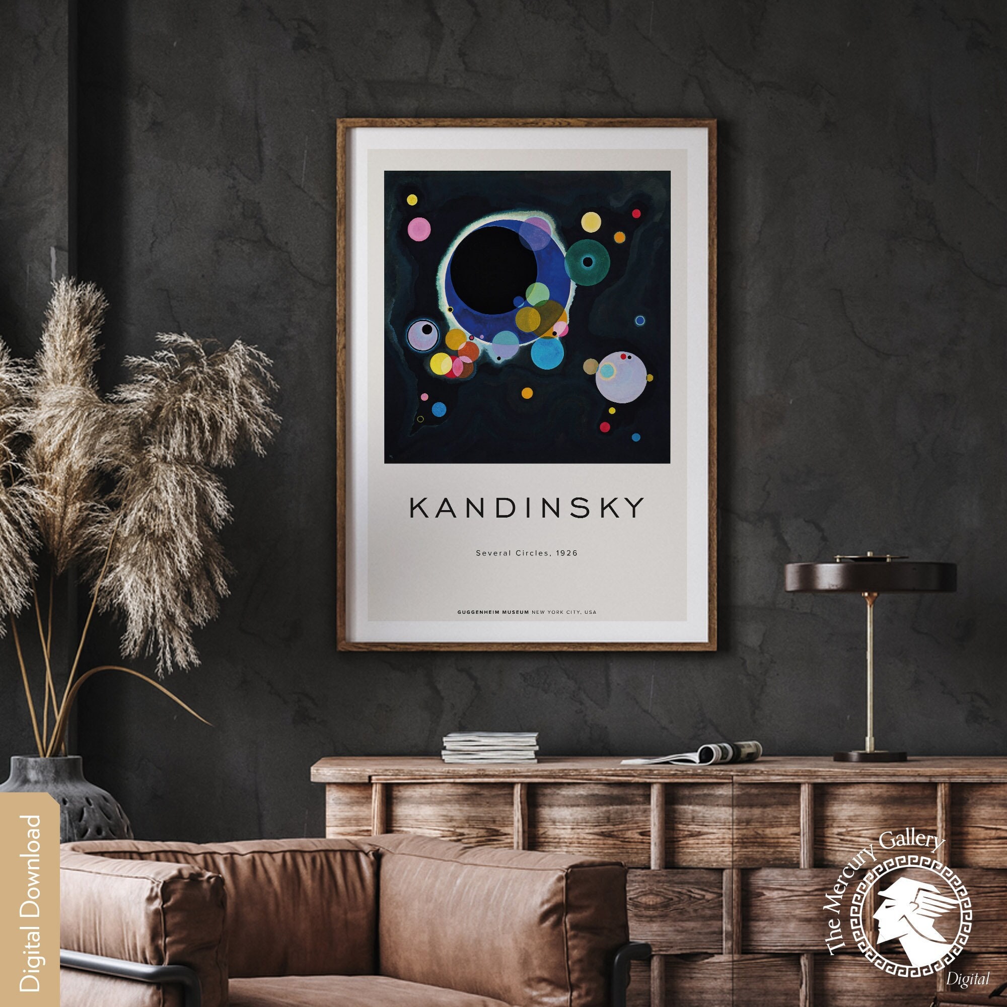 Kandinsky Several Circles Print, Abstract Art Poster (digital