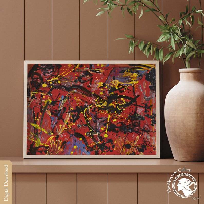 Jackson Pollock Exhibition Poster Supreme Quality Print Etsy