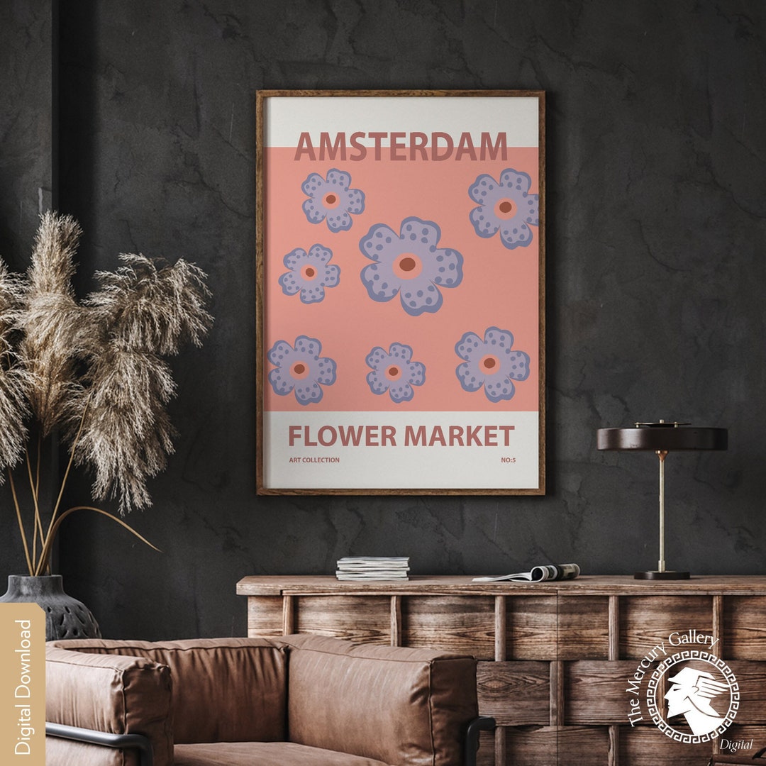 Amsterdam Flower Market Poster, Floral Wall Art (digital Download) - Etsy