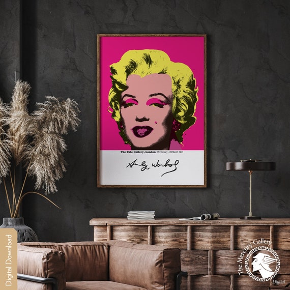 Marilyn Monroe Pop Art Print, Andy Warhol, Vintage Museum Poster