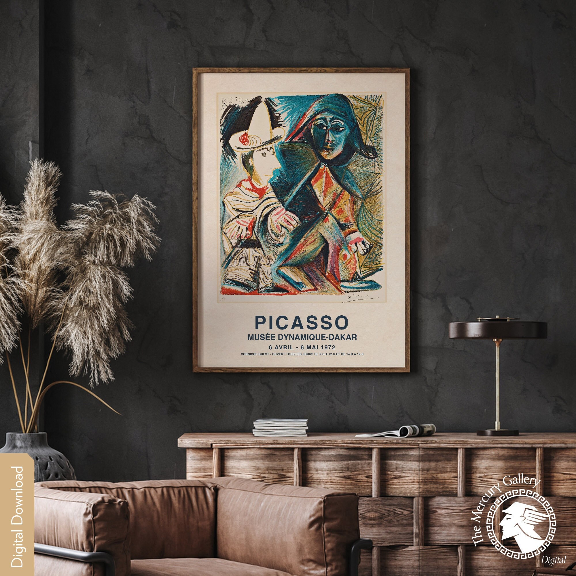Pablo Picasso Exhibition Poster, Cubism Art Print (digital