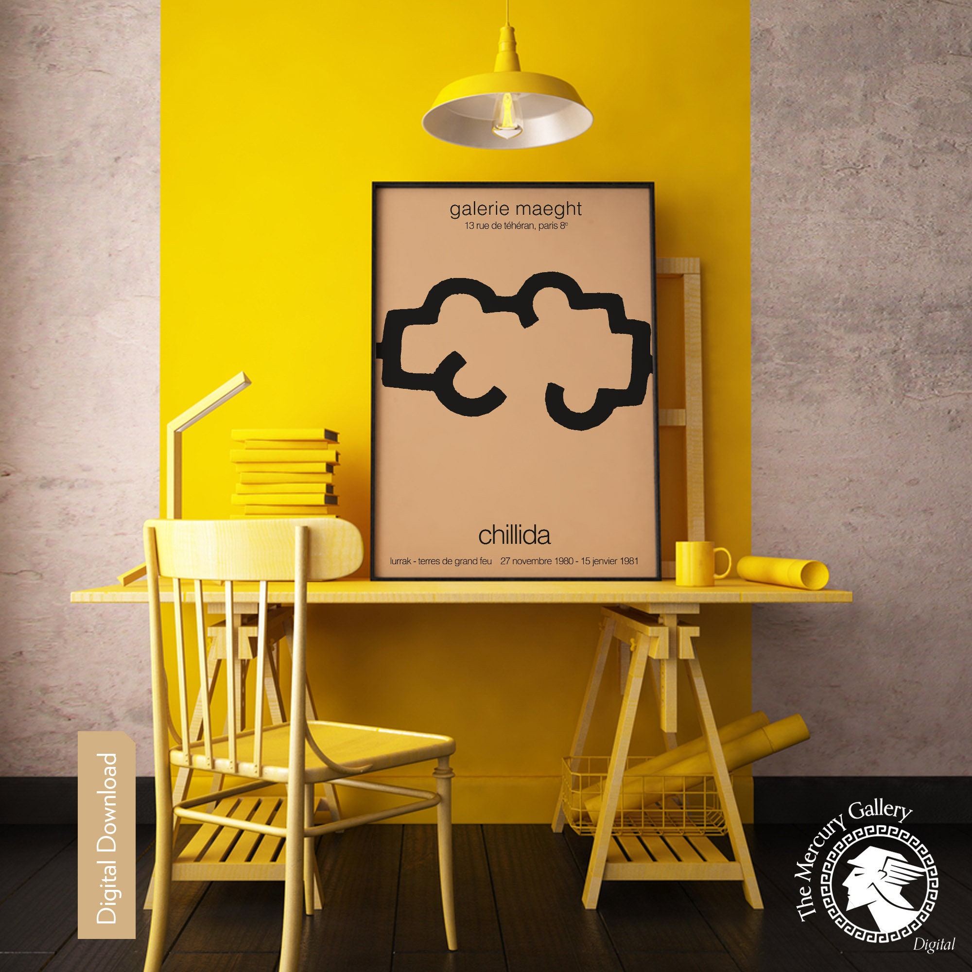 Eduardo Chillida Galerie Maeght Exhibition Poster, Abstract Art