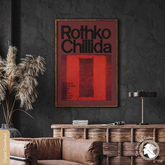 Rothko Chillida 1962 Exhibition Poster, Vintage Art Print (digital