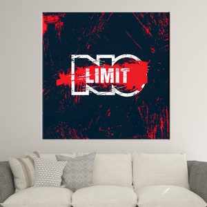 No Limit, Positive Poster, Motivational Canvas Art, Quote Poster, Workplace Canvas Art, Inspirational Artwork, Success Art Canvas,