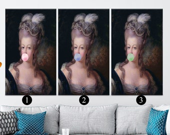Marie Antoinette Bubble Gum Leinwand Kunst: berühmte Frau Porträt