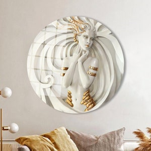 3d Effect Woman, Glass Custom For Art, Wall Decor, 3d Effect Woman Glass Wall, Glass Wall Decor, Modern Wall Decor,
