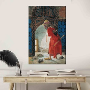 Classic Wall Decor, Osman Hamdi Bey Wall Decor, Reproduction Printed, Osman Hamdi Wall Decor, Famous Art Canvas, Turkish Printed,