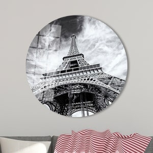 Canvas Glass Art, Eiffel Tower Photo Print, Paris Glass, Glass, Glass Art, Sky Landscape Wall Decoration, Paris Landscape Glass Printing,
