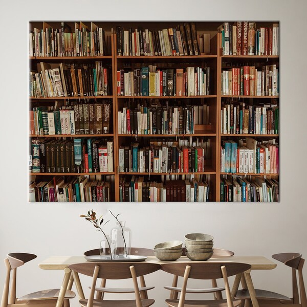 Library Photo Canvas Etsy