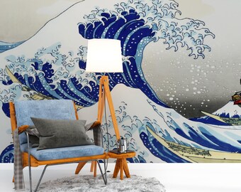 The Legend of Zelda Windwaker The Great Wave off Kanagawa Paper Craft, Kanagawa Wall Decor, Wave Wall Stickers, Modern Wall Print,