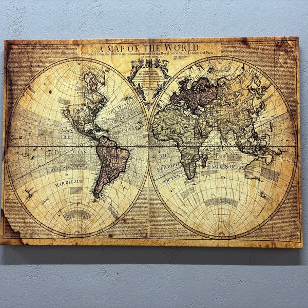 Old World Map, Vintage World Map Canvas Art, Old World Map Art Canvas, Vintage Map Canvas Art, Old Map Canvas Art, Map Canvas Art,