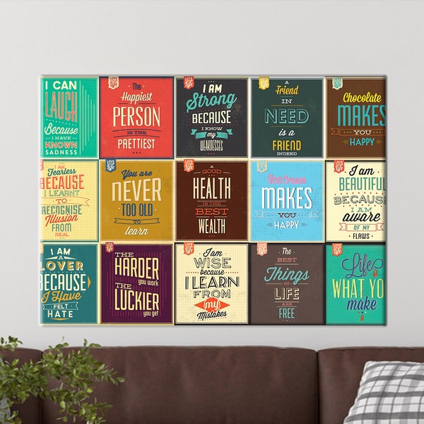 Wall Canvas Quotes Etsy