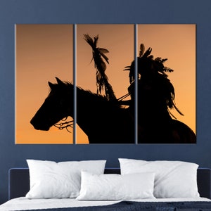 Native Woman Poster, American Woman Canvas, Indian Woman Artwork, Modern Canvas Art, Native American Art, Horse Canvas Art, image 2