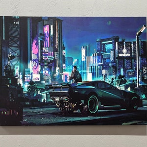 Custom Wall Hanging, Framed Wall Art, Canvas Home Decor, Cyberpunk, Game Character Art Canvas, Modern Poster, Computer Games Artwork,