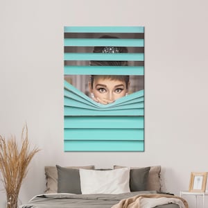 Einweihungsgeschenk, Mädchenzimmer Geschenk, Audrey Hepburn Leinwand, Mode Leinwand Kunst, POP ART Poster, Berühmte Wandkunst, Dekor Leinwand, Moderne Wandkunst