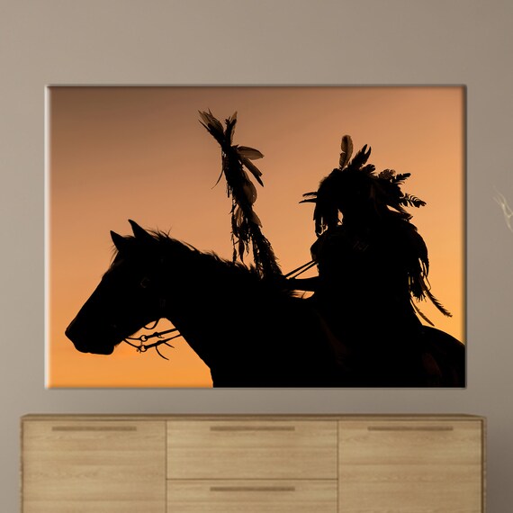 Native Woman Poster, American Woman Canvas, Indian Woman Artwork, Modern Canvas Art, Native American Art, Horse Canvas Art,