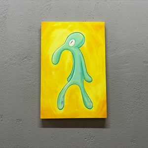 Arte de la pared del lienzo, lienzo, arte del lienzo, impresión de pintura de calamardo, regalo de lienzo abstracto, cartel de lienzo audaz y atrevido, obras de arte modernas,