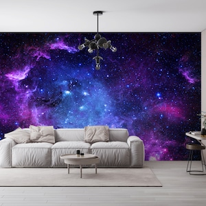 Modernes Wandpapier,Milchstraße Wanddeko,Wand papier schälen und kleben,Natur Wandposter,Sternen Wand Dekor,Benutzerdefiniertes Wandpapier,Himmel Wandbild,