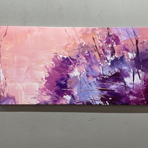 Arte de lienzo contemporáneo, decoración de pared púrpura, cartel abstracto, impreso colorido, cartel rosa, impreso acrílico, cartel moderno,