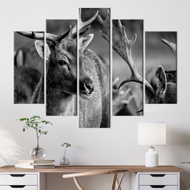 Deer Wildlife Photo Print, Loft Poster, Deer Photo Canvas, Wildlife Canvas Art, Deer Printed, Animal Wall Art, Animalistic Printed, image 5