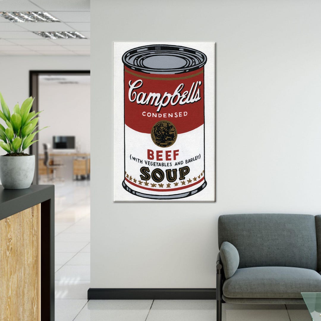 Campbell's Soup Canvas Art: Retro Pop Art Kitchen Decor - Etsy