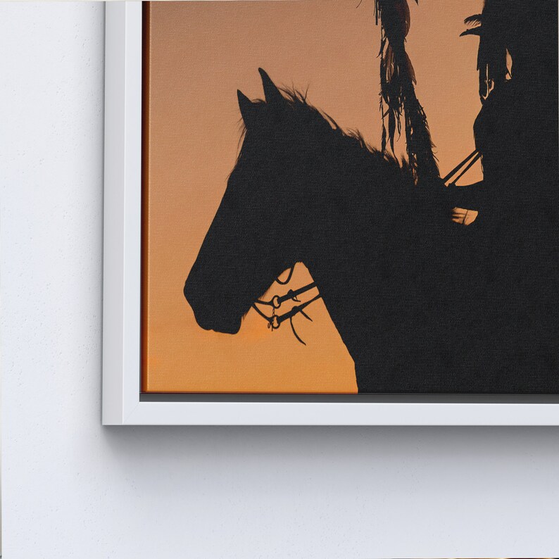 Native Woman Poster, American Woman Canvas, Indian Woman Artwork, Modern Canvas Art, Native American Art, Horse Canvas Art, image 6